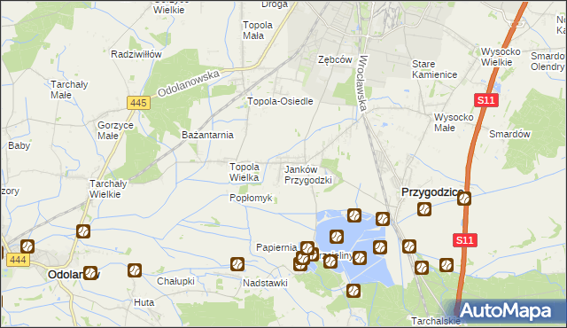 mapa Janków Przygodzki, Janków Przygodzki na mapie Targeo