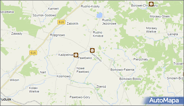 mapa Jastrzębiec gmina Czernice Borowe, Jastrzębiec gmina Czernice Borowe na mapie Targeo