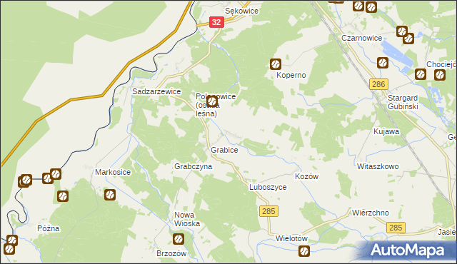 mapa Jazów, Jazów na mapie Targeo