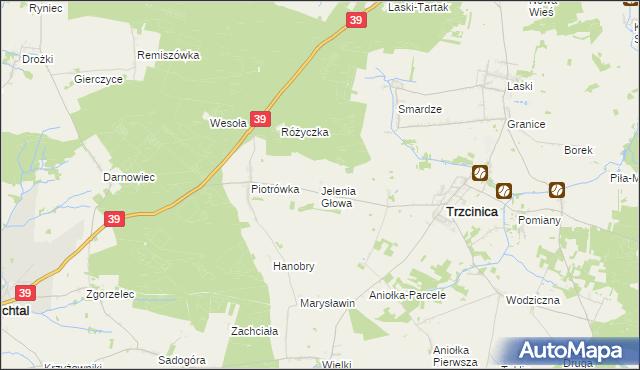 mapa Jelenia Głowa, Jelenia Głowa na mapie Targeo