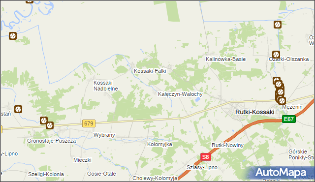 mapa Kałęczyn-Walochy, Kałęczyn-Walochy na mapie Targeo