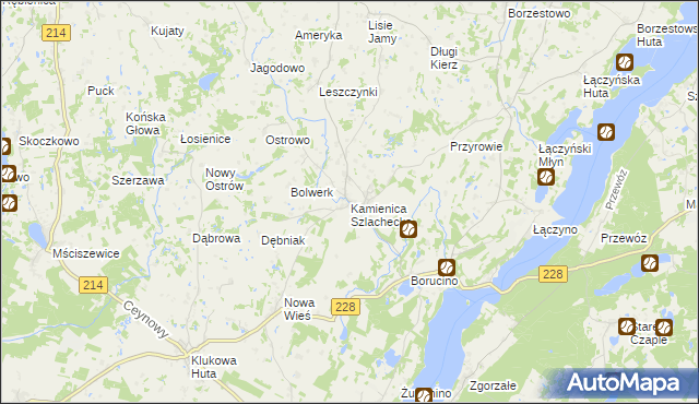 mapa Kamienica Szlachecka, Kamienica Szlachecka na mapie Targeo