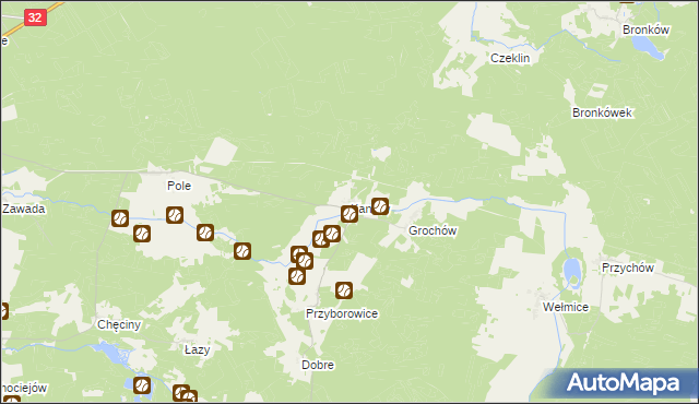 mapa Kaniów gmina Gubin, Kaniów gmina Gubin na mapie Targeo