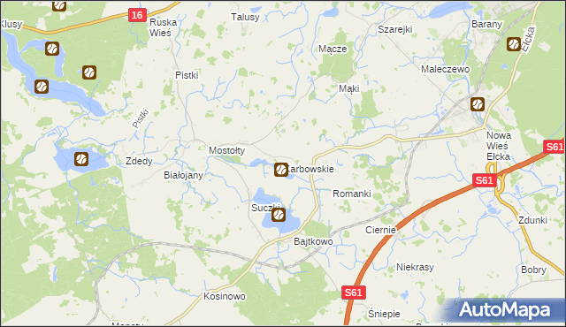 mapa Karbowskie, Karbowskie na mapie Targeo