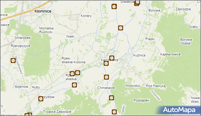 mapa Karczewice, Karczewice na mapie Targeo