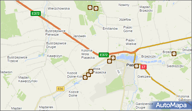 mapa Kębłów gmina Piaski, Kębłów gmina Piaski na mapie Targeo