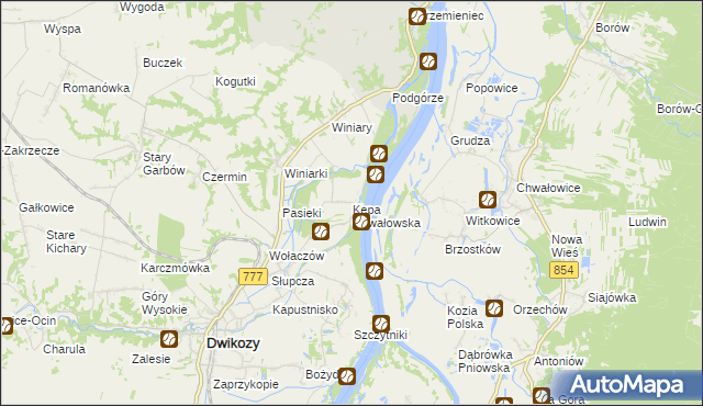 mapa Kępa Chwałowska, Kępa Chwałowska na mapie Targeo