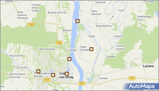 mapa Kępa Gostecka, Kępa Gostecka na mapie Targeo