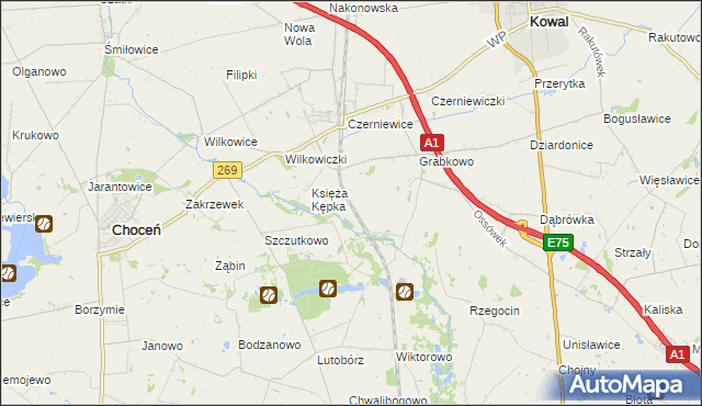 mapa Kępka Szlachecka, Kępka Szlachecka na mapie Targeo