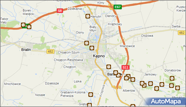 mapa Kępno, Kępno na mapie Targeo