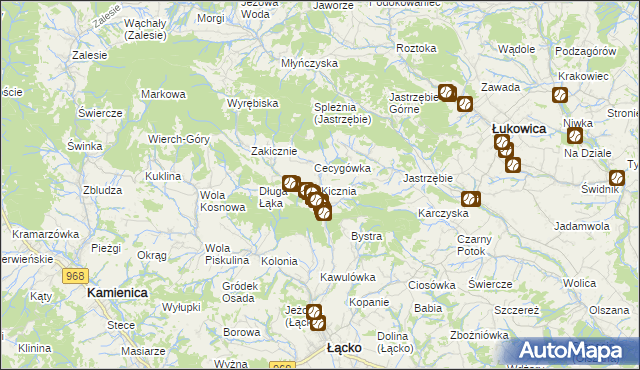 mapa Kicznia, Kicznia na mapie Targeo