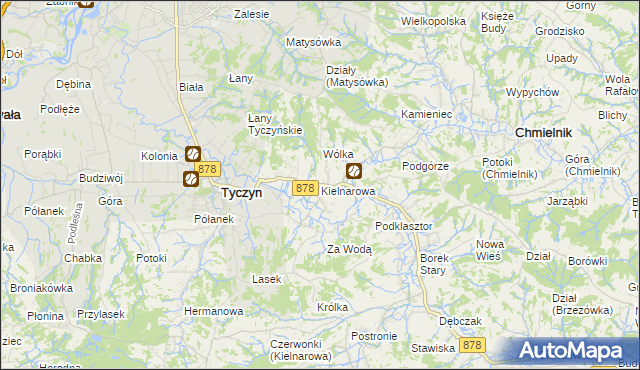 mapa Kielnarowa, Kielnarowa na mapie Targeo