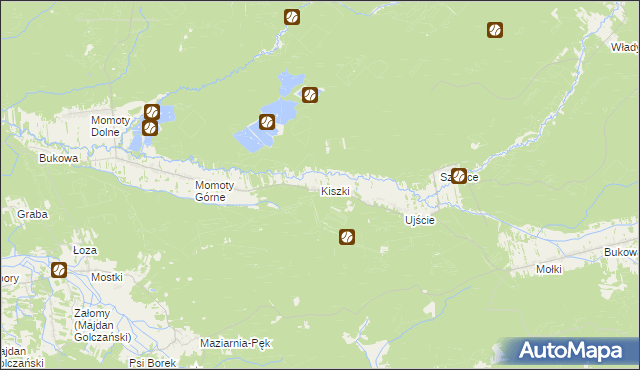 mapa Kiszki gmina Janów Lubelski, Kiszki gmina Janów Lubelski na mapie Targeo