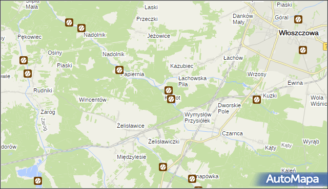 mapa Klekot, Klekot na mapie Targeo