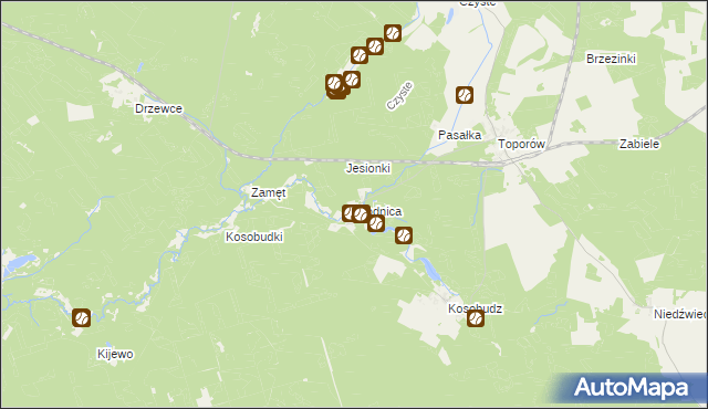 mapa Kłodnica gmina Łagów, Kłodnica gmina Łagów na mapie Targeo