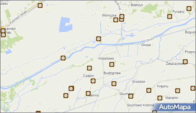 mapa Kłopotowo gmina Witnica, Kłopotowo gmina Witnica na mapie Targeo