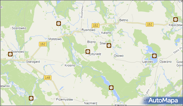 mapa Kłośniki, Kłośniki na mapie Targeo