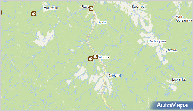 mapa Kołonice, Kołonice na mapie Targeo