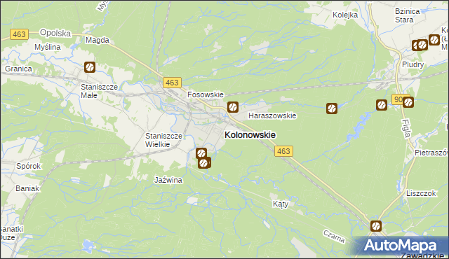 mapa Kolonowskie, Kolonowskie na mapie Targeo