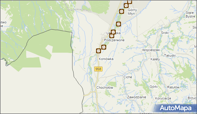mapa Koniówka, Koniówka na mapie Targeo