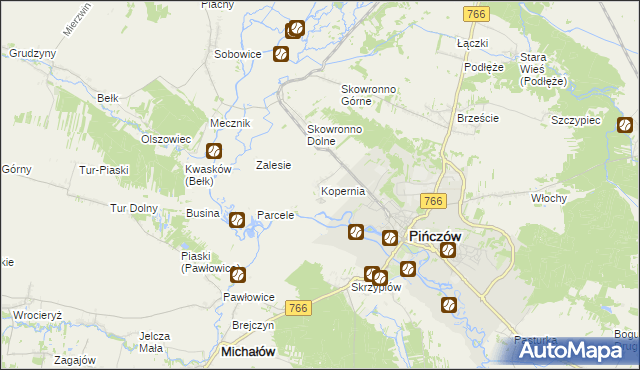 mapa Kopernia, Kopernia na mapie Targeo