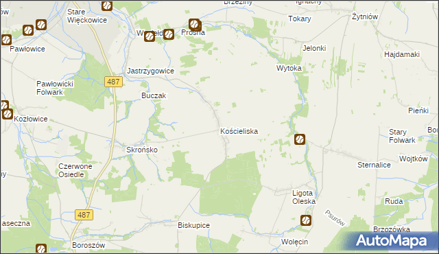 mapa Kościeliska, Kościeliska na mapie Targeo