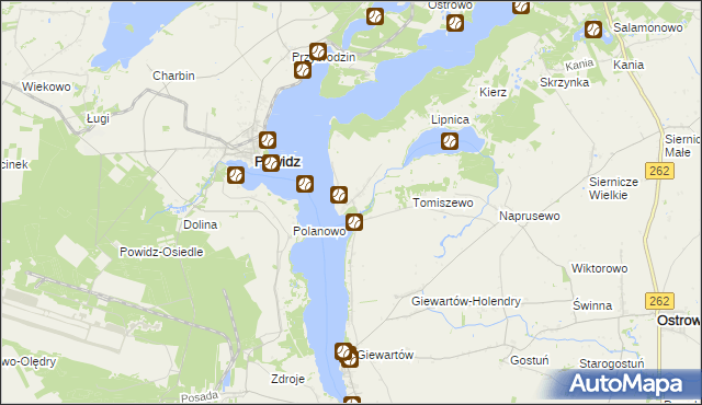 mapa Kosewo gmina Ostrowite, Kosewo gmina Ostrowite na mapie Targeo