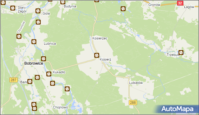 mapa Kosierz, Kosierz na mapie Targeo