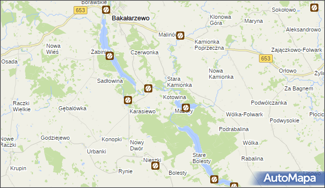 mapa Kotowina, Kotowina na mapie Targeo