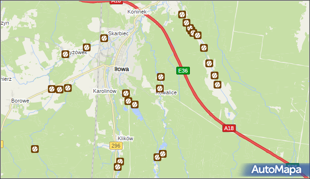 mapa Kowalice, Kowalice na mapie Targeo