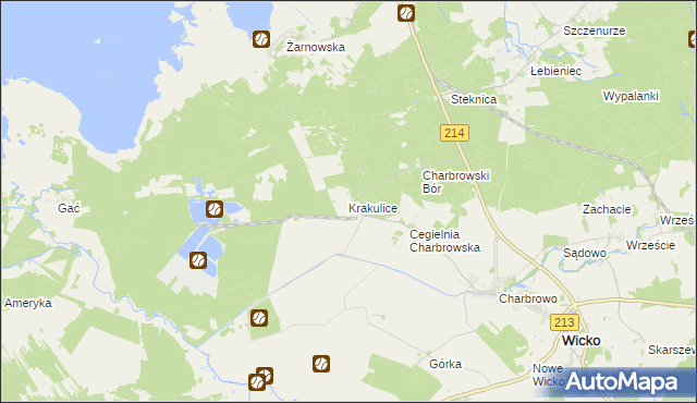 mapa Krakulice, Krakulice na mapie Targeo