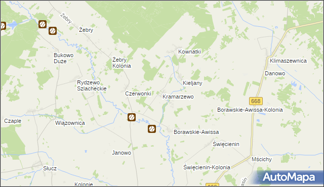 mapa Kramarzewo gmina Radziłów, Kramarzewo gmina Radziłów na mapie Targeo