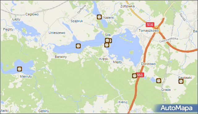 mapa Kręsk, Kręsk na mapie Targeo