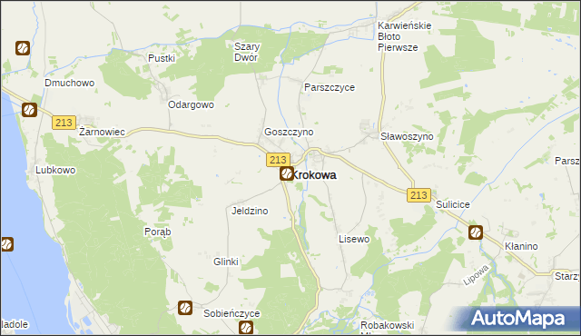 mapa Krokowa, Krokowa na mapie Targeo