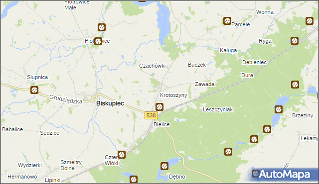 mapa Krotoszyny, Krotoszyny na mapie Targeo