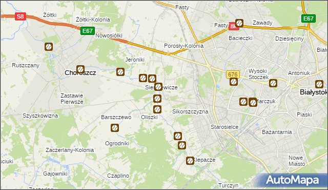 mapa Krupniki, Krupniki na mapie Targeo