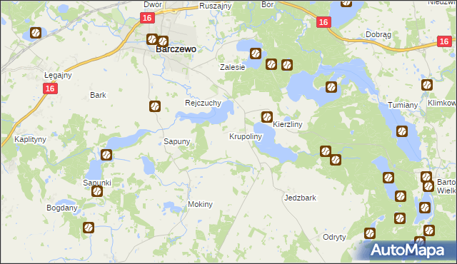mapa Krupoliny, Krupoliny na mapie Targeo