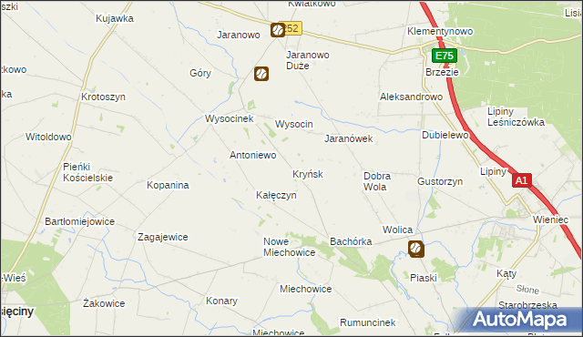 mapa Kryńsk, Kryńsk na mapie Targeo