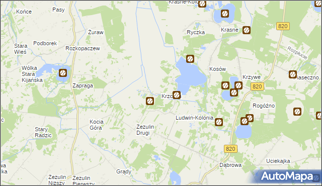 mapa Krzczeń, Krzczeń na mapie Targeo