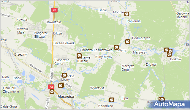 mapa Kuby-Młyny, Kuby-Młyny na mapie Targeo