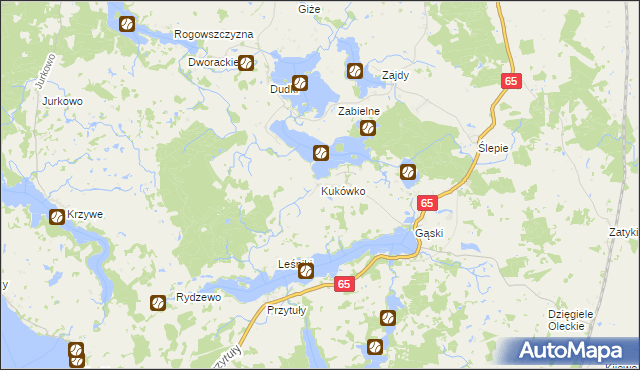 mapa Kukówko, Kukówko na mapie Targeo