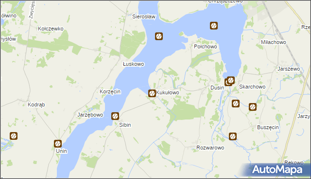 mapa Kukułowo gmina Kamień Pomorski, Kukułowo gmina Kamień Pomorski na mapie Targeo