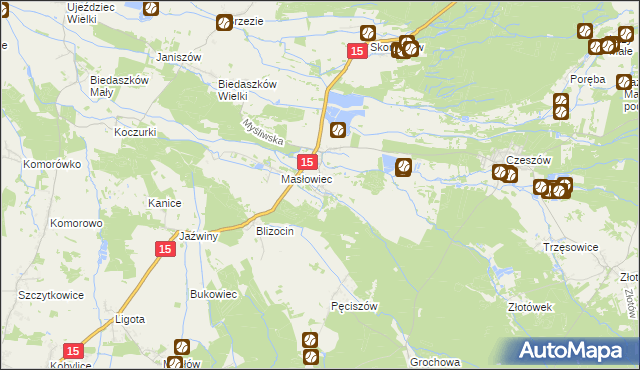 mapa Kuźniczysko, Kuźniczysko na mapie Targeo