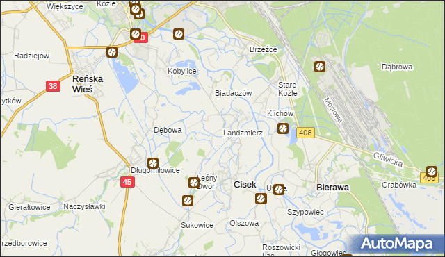 mapa Landzmierz, Landzmierz na mapie Targeo