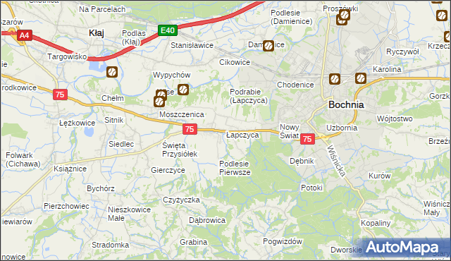 mapa Łapczyca, Łapczyca na mapie Targeo