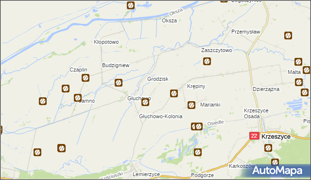 mapa Lemierzycko, Lemierzycko na mapie Targeo