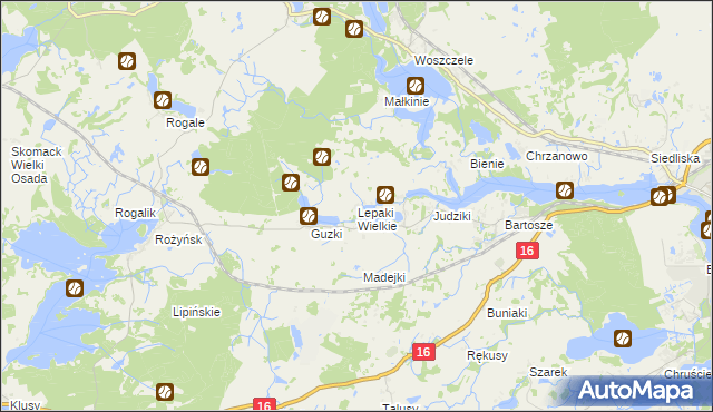 mapa Lepaki Wielkie, Lepaki Wielkie na mapie Targeo