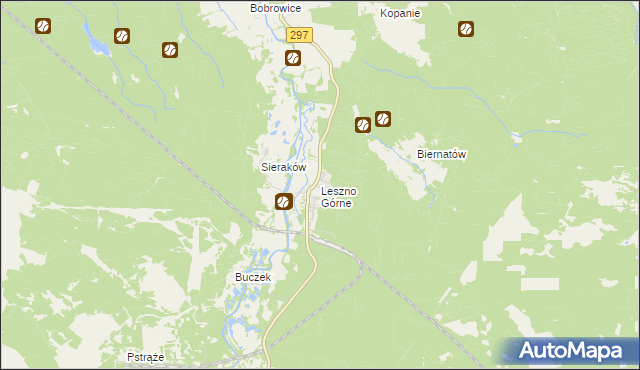 mapa Leszno Górne, Leszno Górne na mapie Targeo