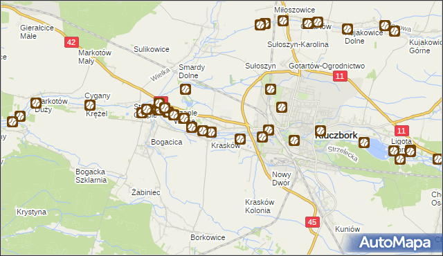 mapa Ligota Dolna gmina Kluczbork, Ligota Dolna gmina Kluczbork na mapie Targeo