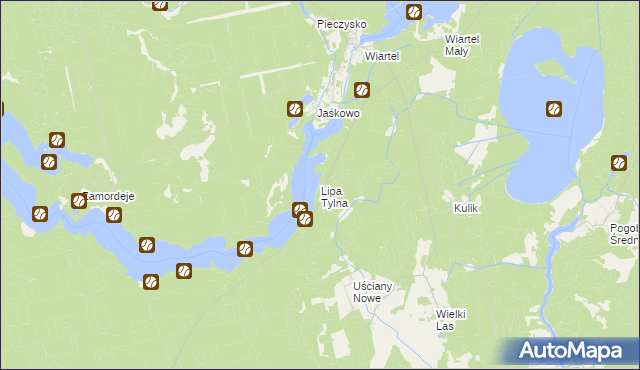 mapa Lipa Tylna, Lipa Tylna na mapie Targeo